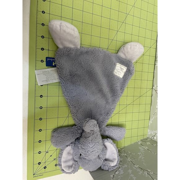 Demdaco Nancy Tillman Gray Elephant Blankie Lovey Flat Plush Security Blanket - Picture 6 of 8